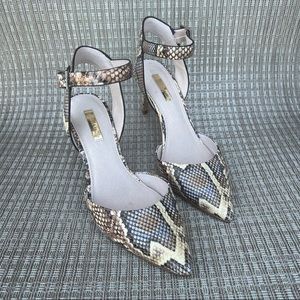 NWT Python Strappy Heels ~ Size 7.5